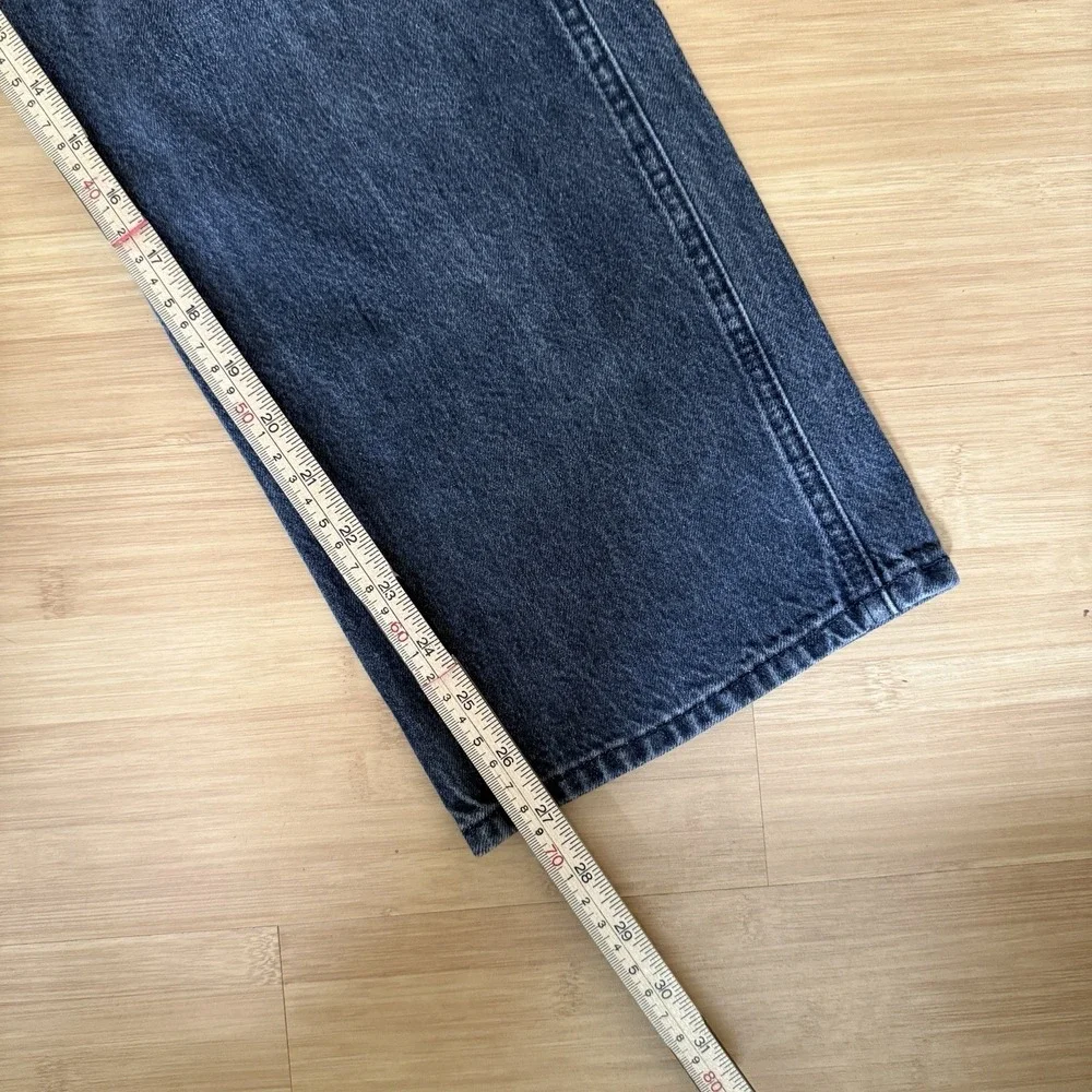 Frame Denim Classic Straight Leg Overalls‎ Size Large Faded Blackwater Wash EUC